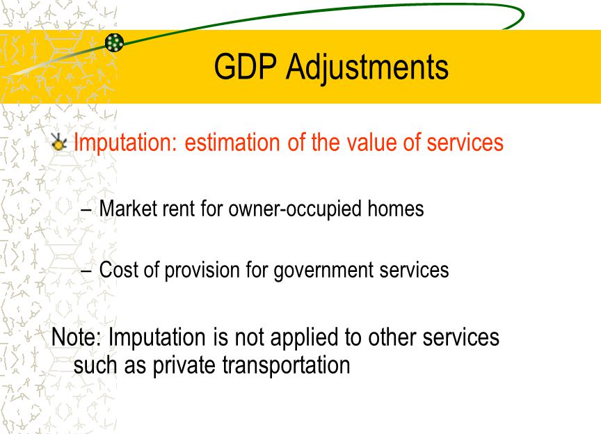 GDP Adjustments Imputation: estimation of the value of services