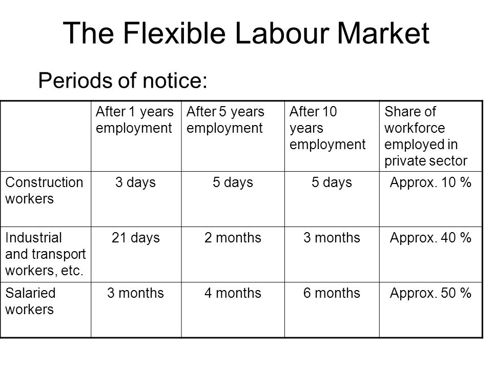 The Flexible Labour Market