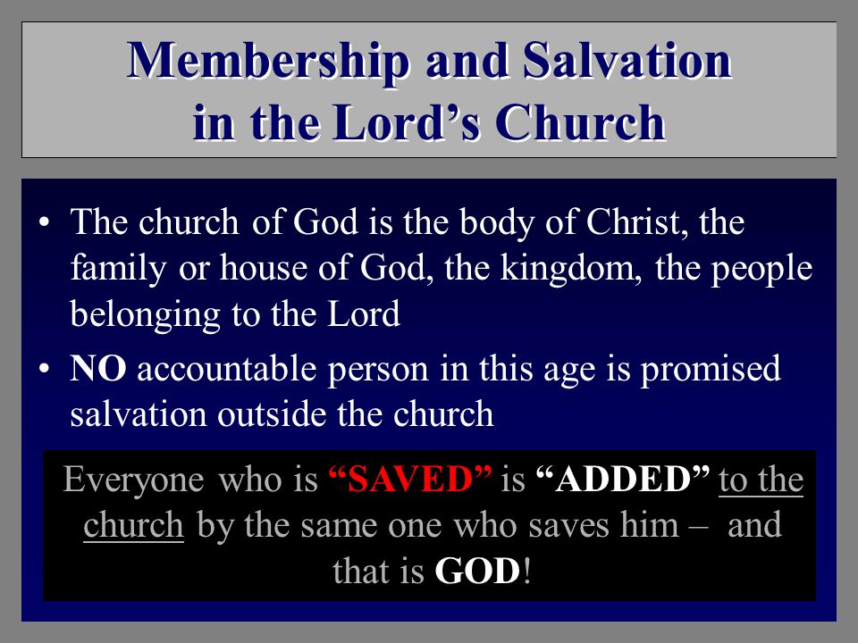 Membership and Salvation