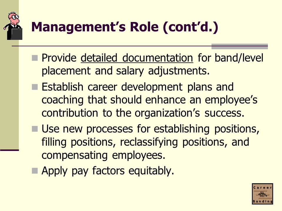 Management’s Role (cont’d.)