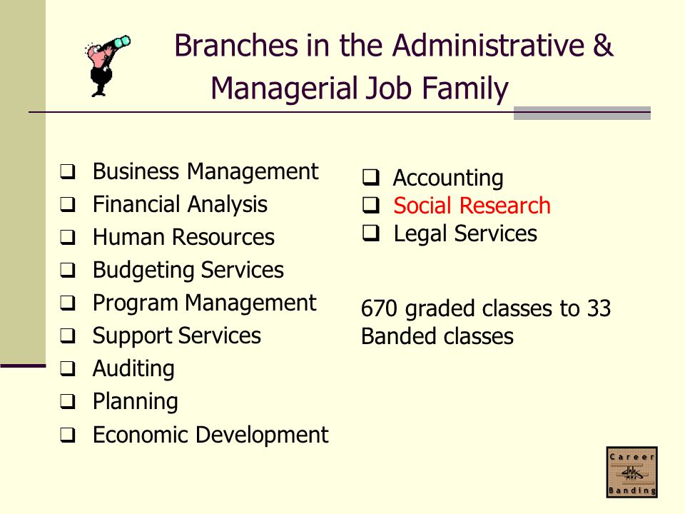 Branches in the Administrative & Managerial Job Family