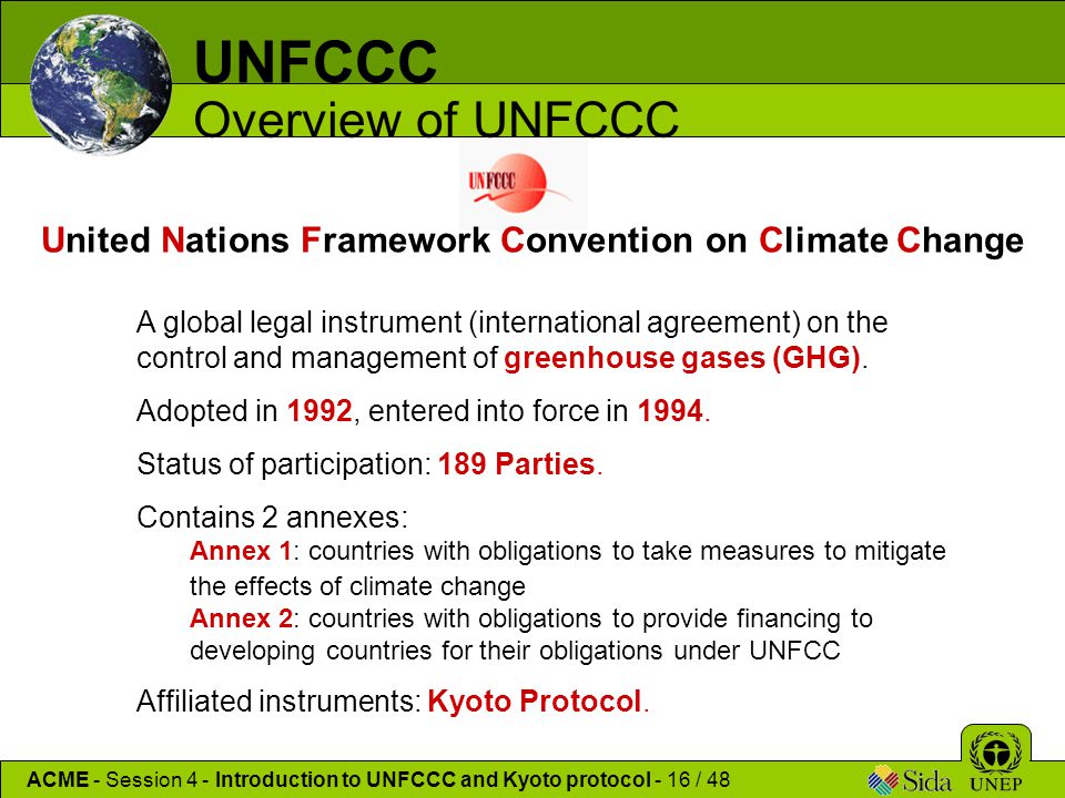 Introduction To Unfcc Kyoto Protocol Ppt Download