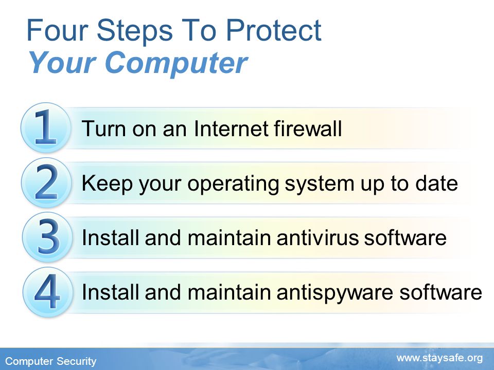 Four Steps To Protect Your Computer