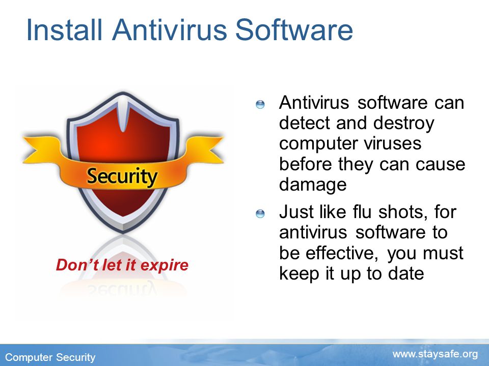 Install Antivirus Software