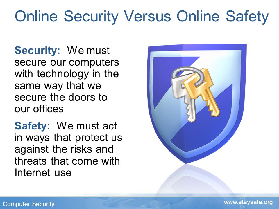 Online Security Versus Online Safety