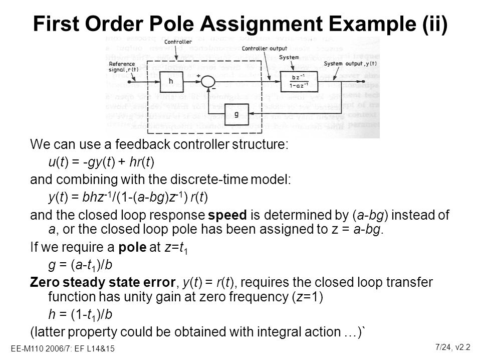 Lecture 14&15: Pole Assignment Self-Tuning Control - ppt video online  download