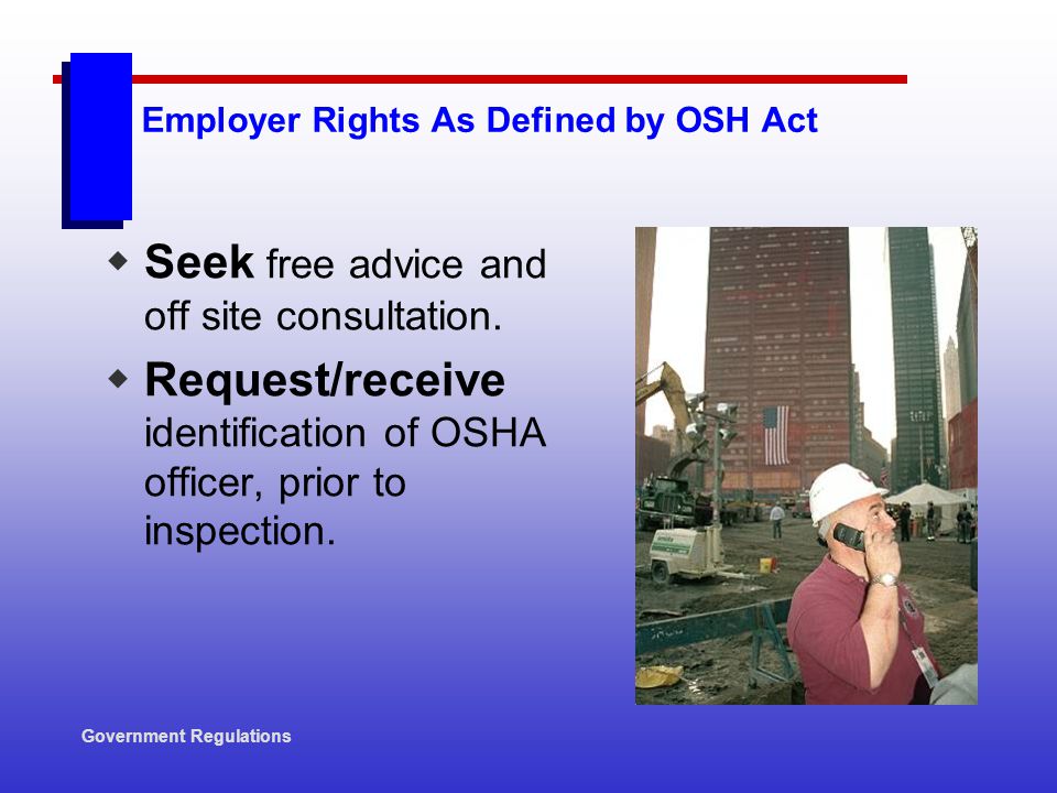 Employer Rights As Defined by OSH Act