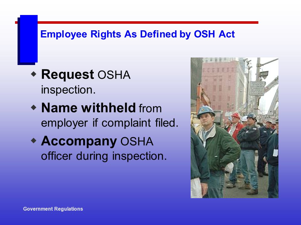Employee Rights As Defined by OSH Act