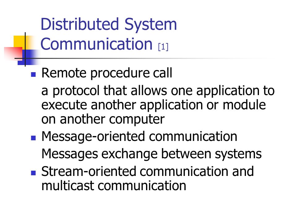 Distributed System Communication [1]