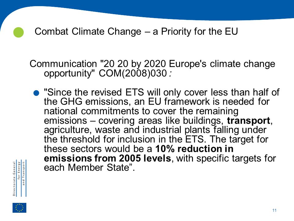 Combat Climate Change – a Priority for the EU