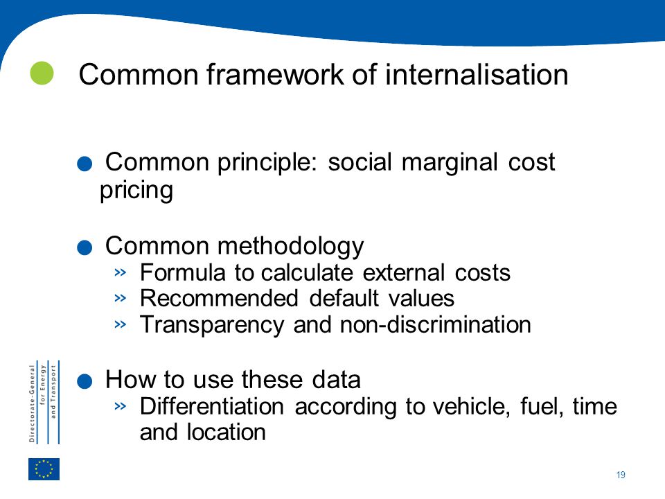 Common framework of internalisation