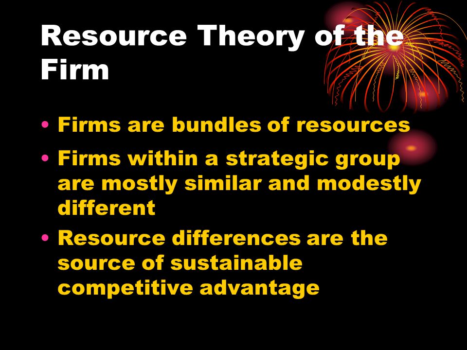 Resource Theory of the Firm