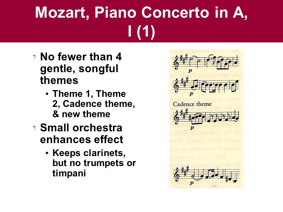 Mozart, Piano Concerto in A, I (1)