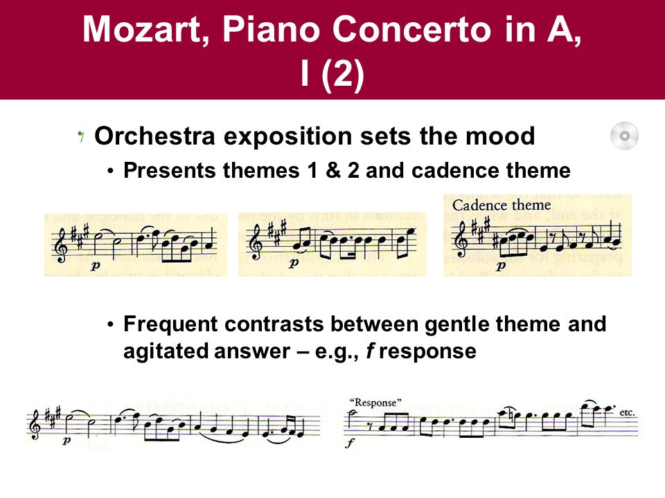 Mozart, Piano Concerto in A, I (2)