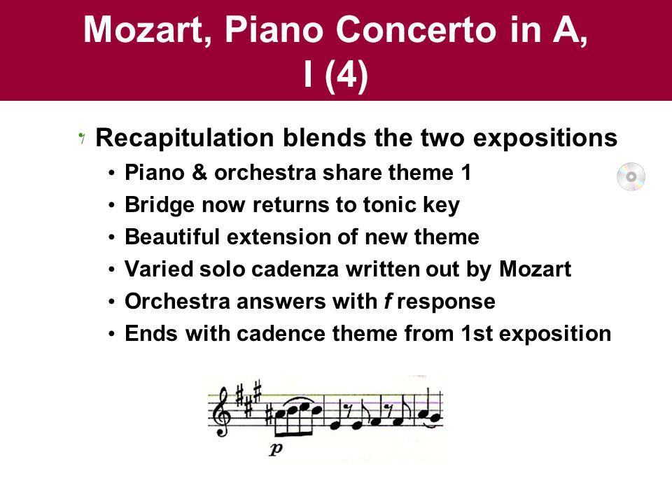 Mozart, Piano Concerto in A, I (4)