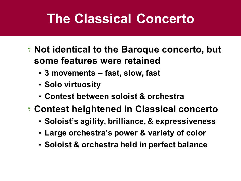 The Classical Concerto