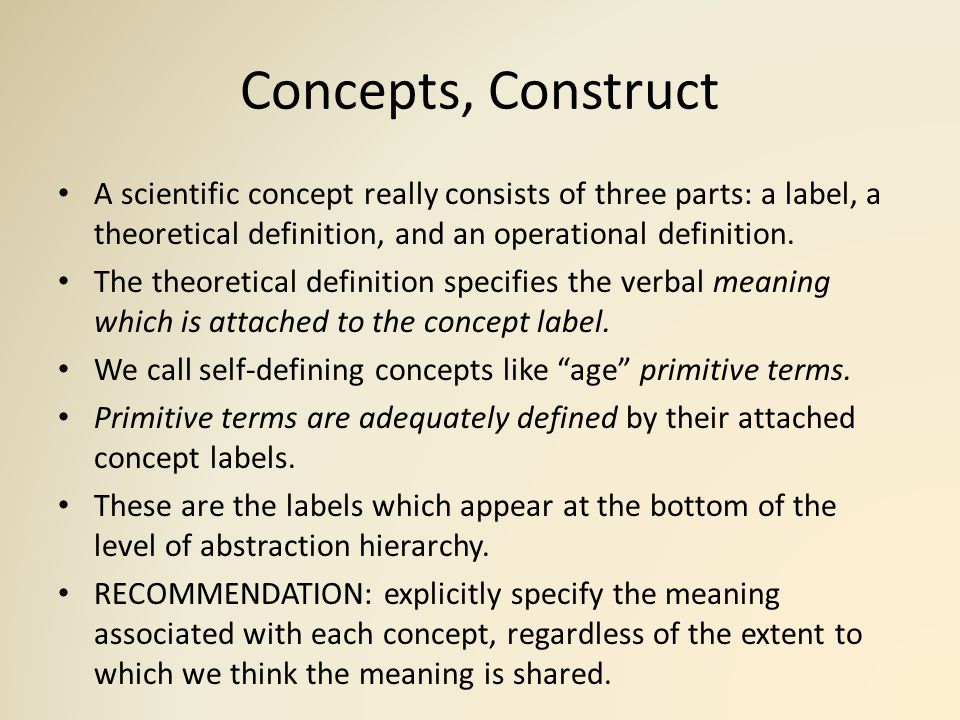 how to define a concept