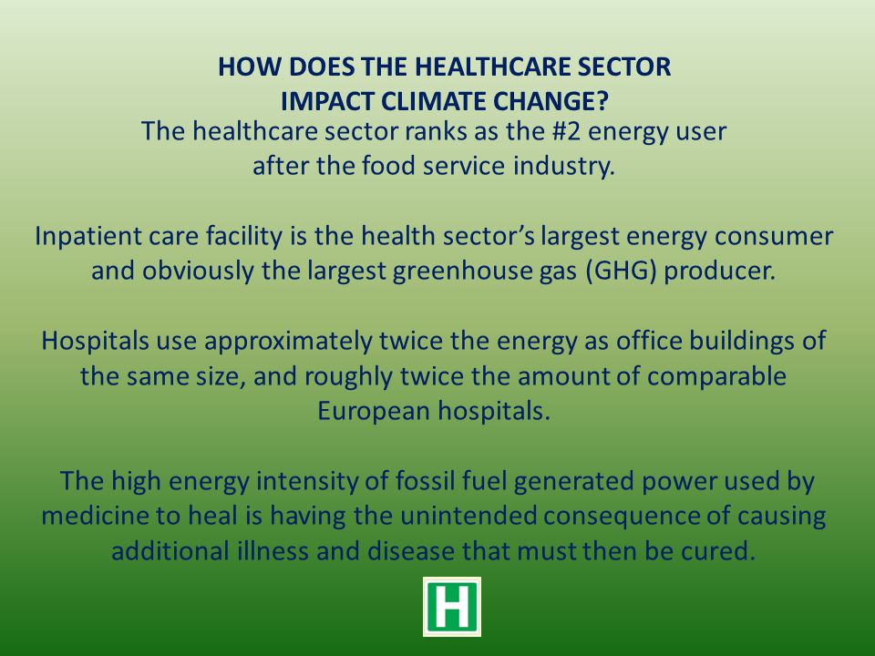 HOW DOES THE HEALTHCARE SECTOR IMPACT CLIMATE CHANGE