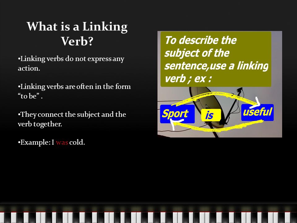 What is a Linking Verb Linking verbs do not express any action.