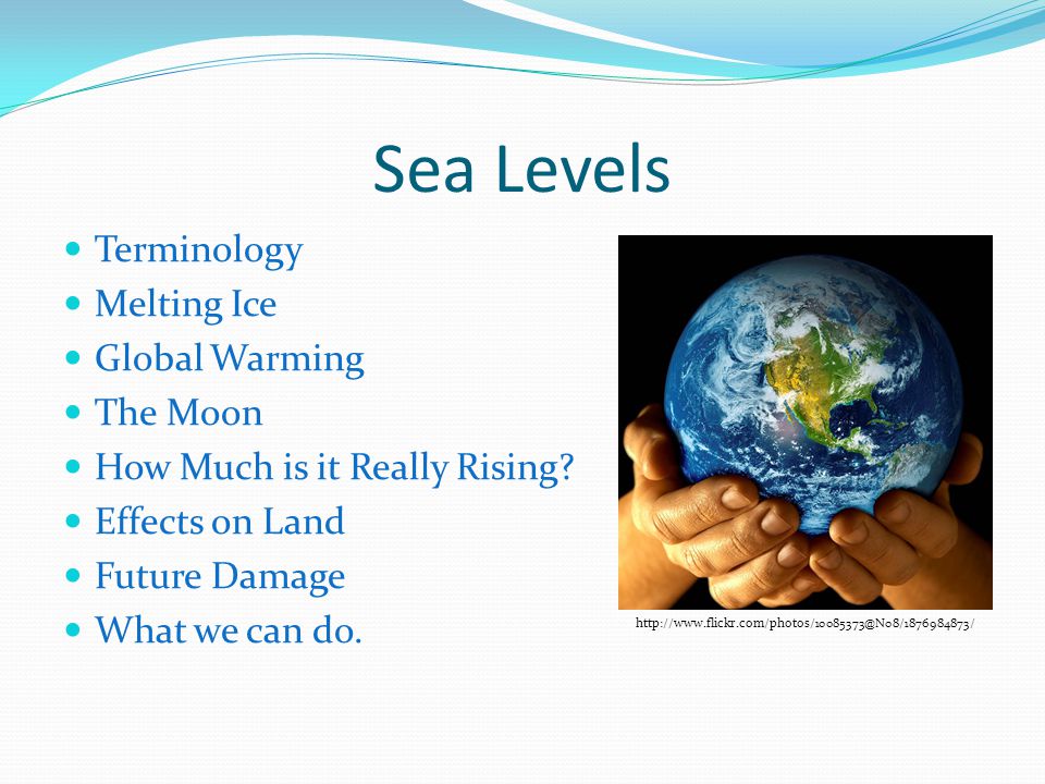 Sea Levels Terminology Melting Ice Global Warming The Moon