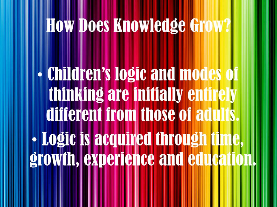 How Does Knowledge Grow
