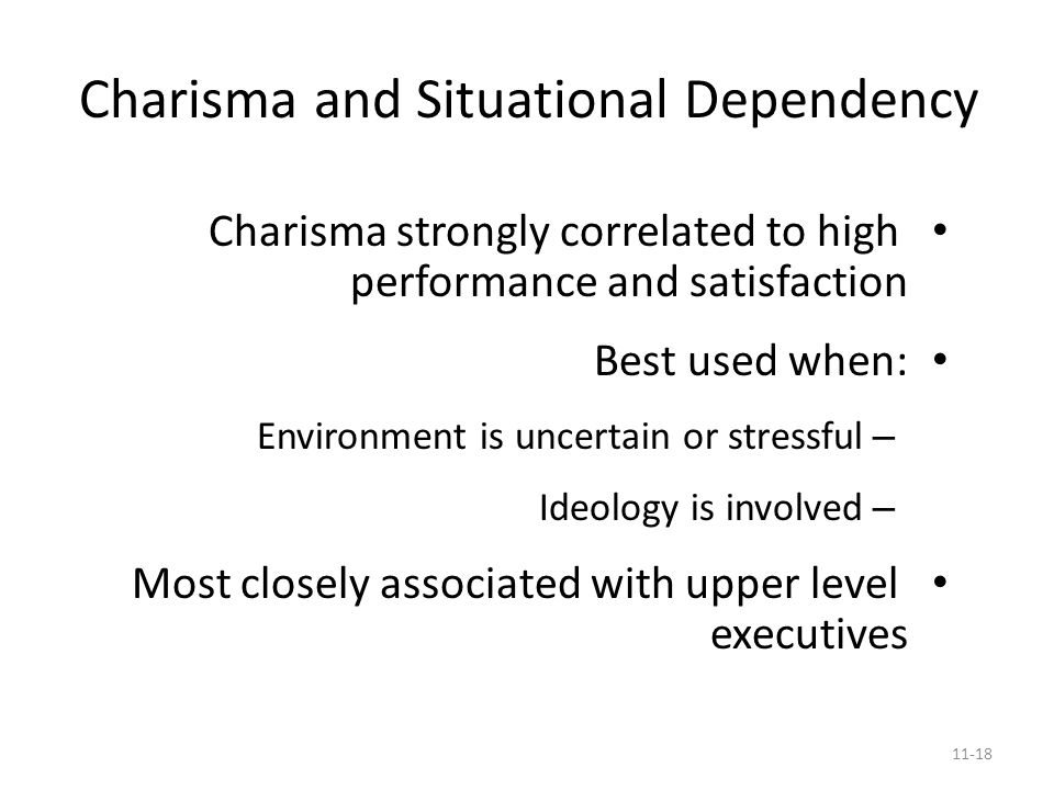 Charisma and Situational Dependency