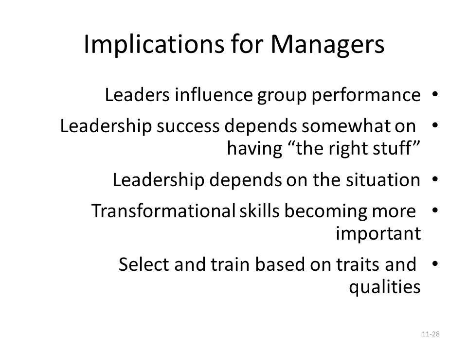 Implications for Managers