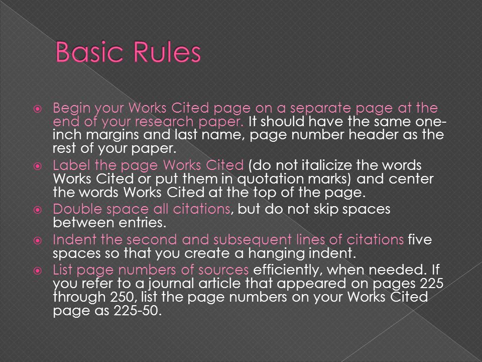 Basic Rules