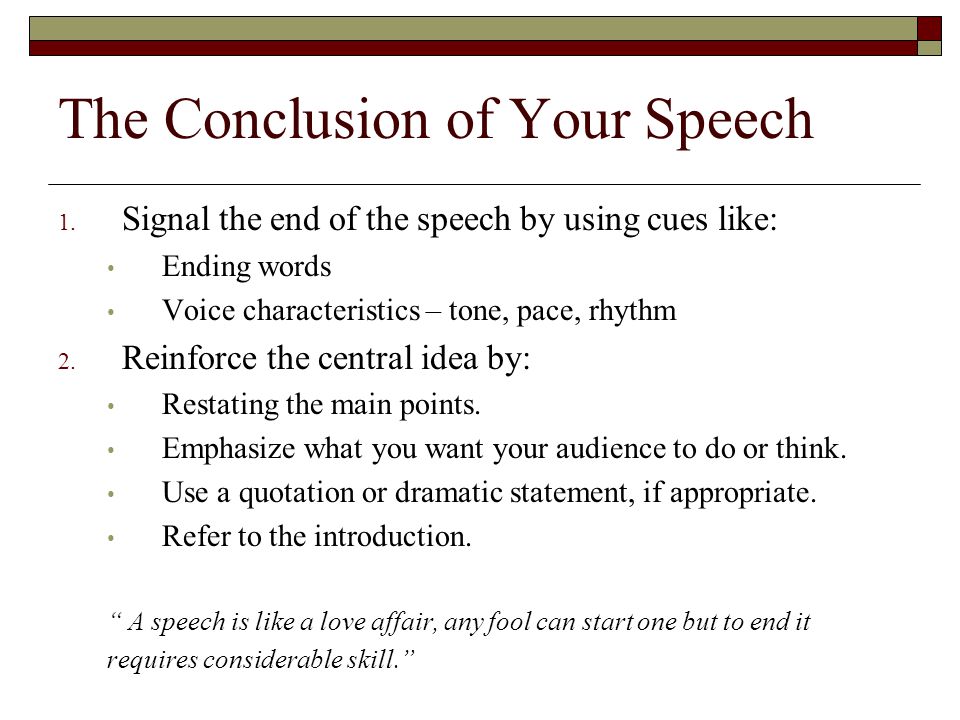 good ways to end a speech