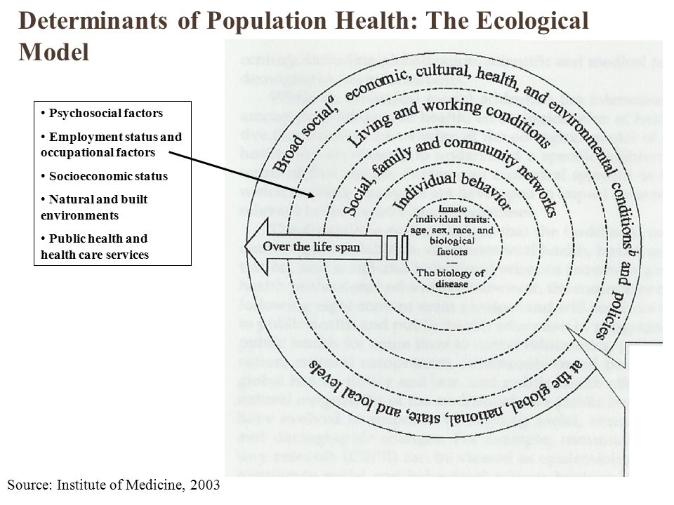 Determinants of Population Health: The Ecological Model