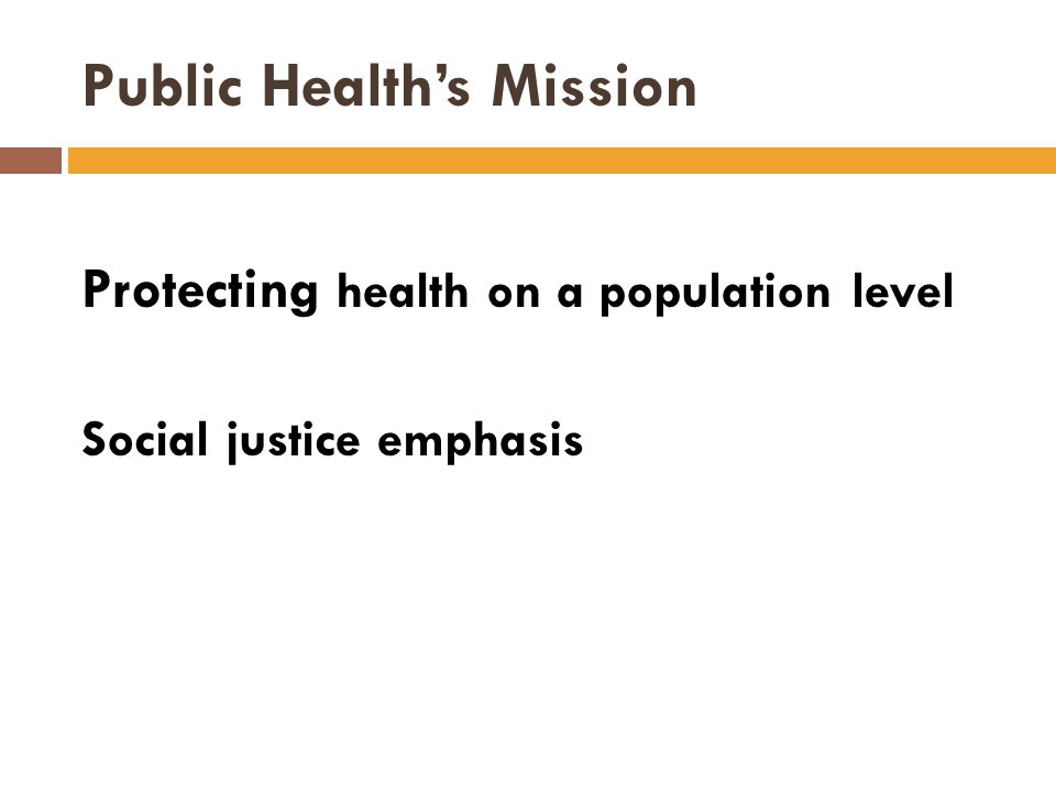 Public Health’s Mission