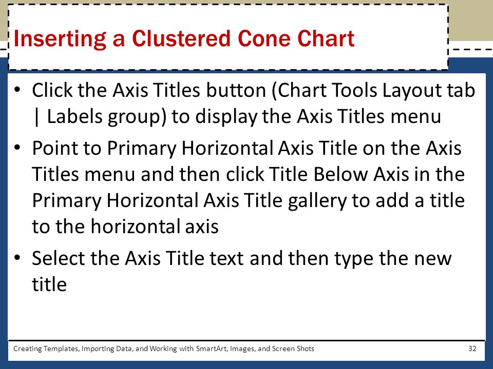Inserting a Clustered Cone Chart
