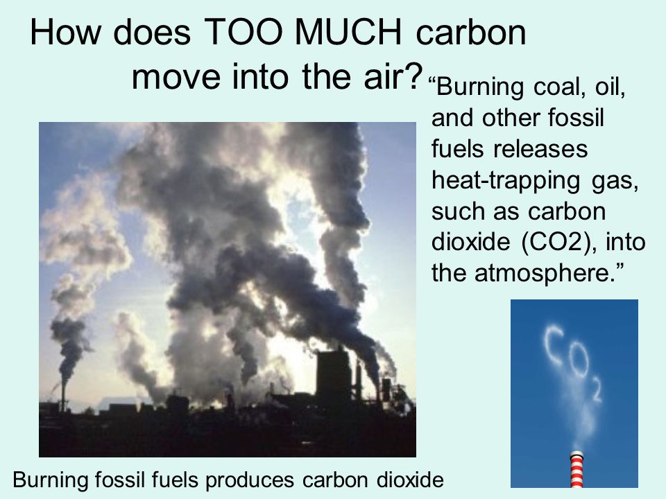 How does TOO MUCH carbon move into the air