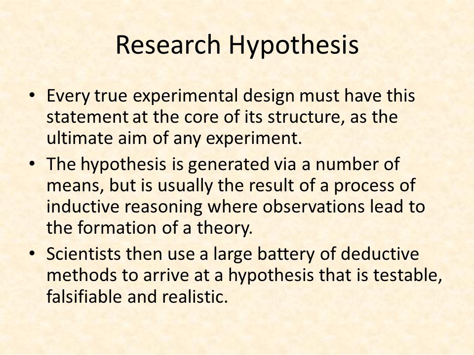 Research Hypothesis Ppt Video Online Download