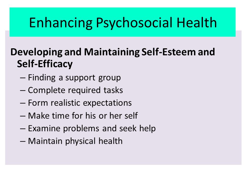 Enhancing Psychosocial Health
