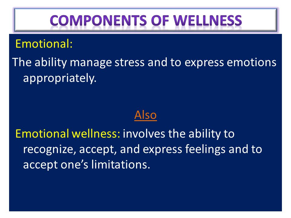 Components of Wellness