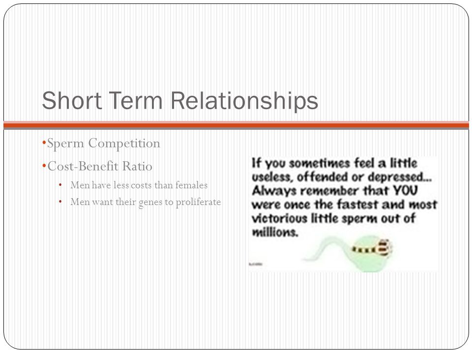 Short Term Relationships