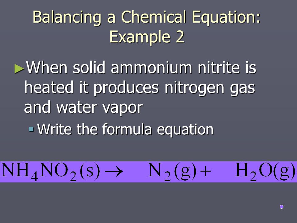 Balancing a Chemical Equation: Example 2