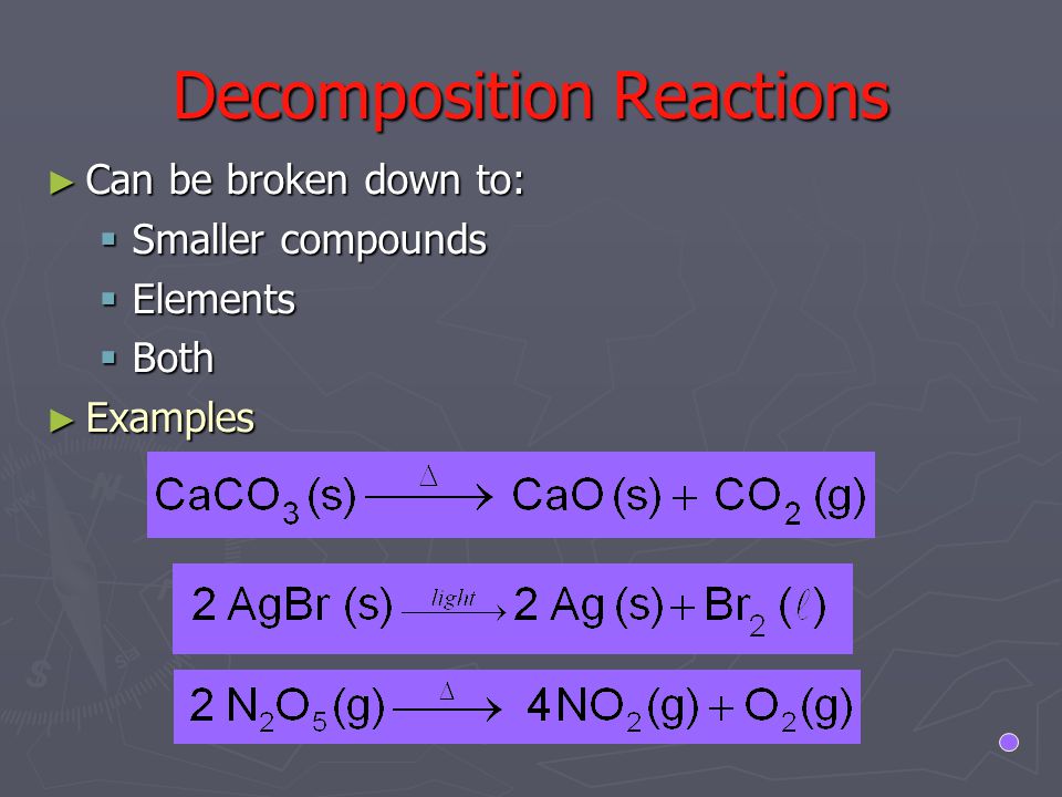 Decomposition Reactions
