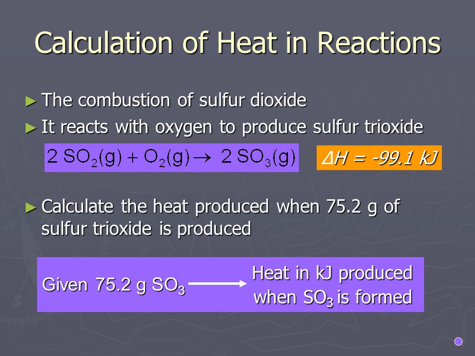 Calculation of Heat in Reactions