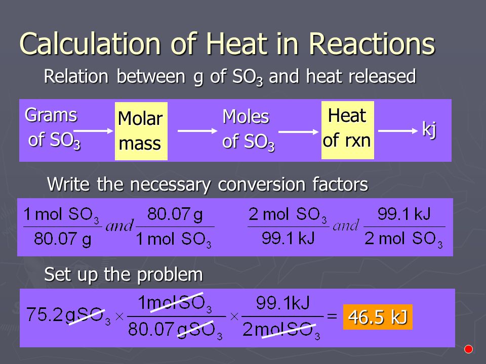 Calculation of Heat in Reactions