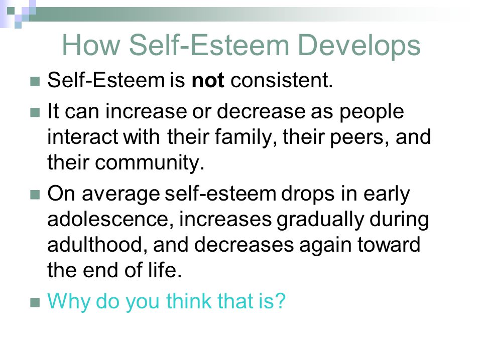 How Self-Esteem Develops