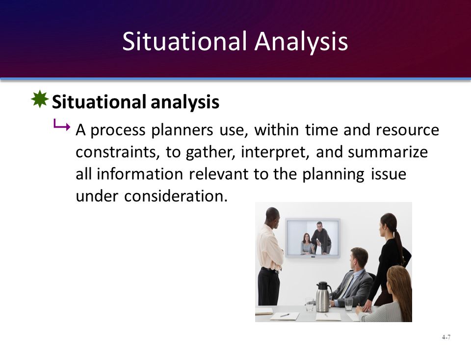 Situational Analysis Situational analysis