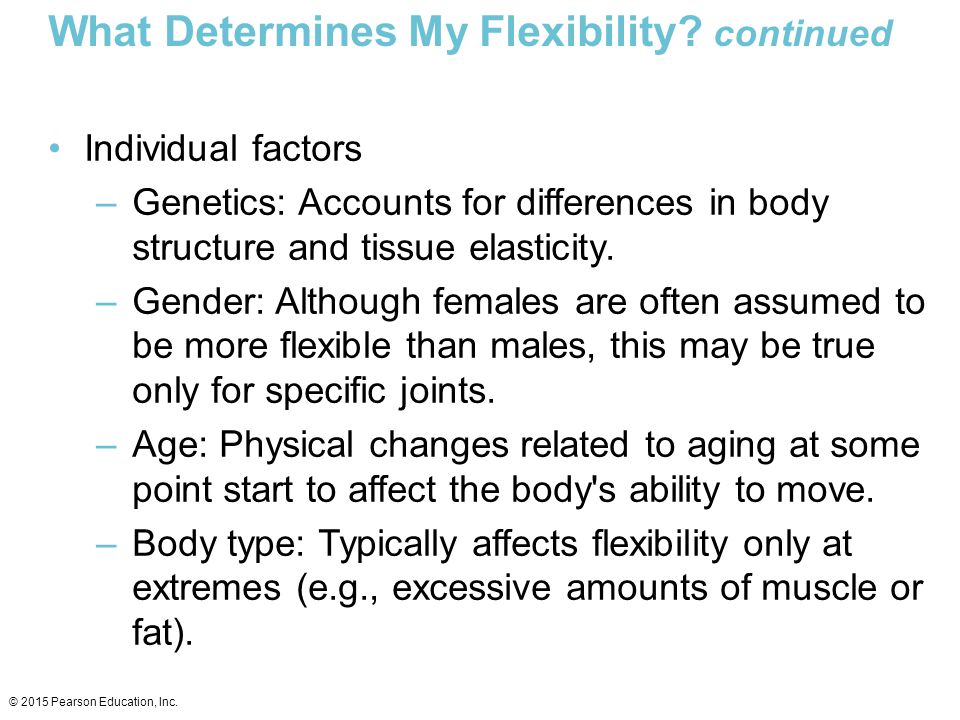 More are flexible females Are men