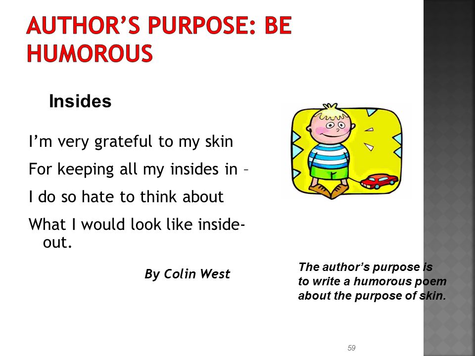 Author’s Purpose: Be Humorous