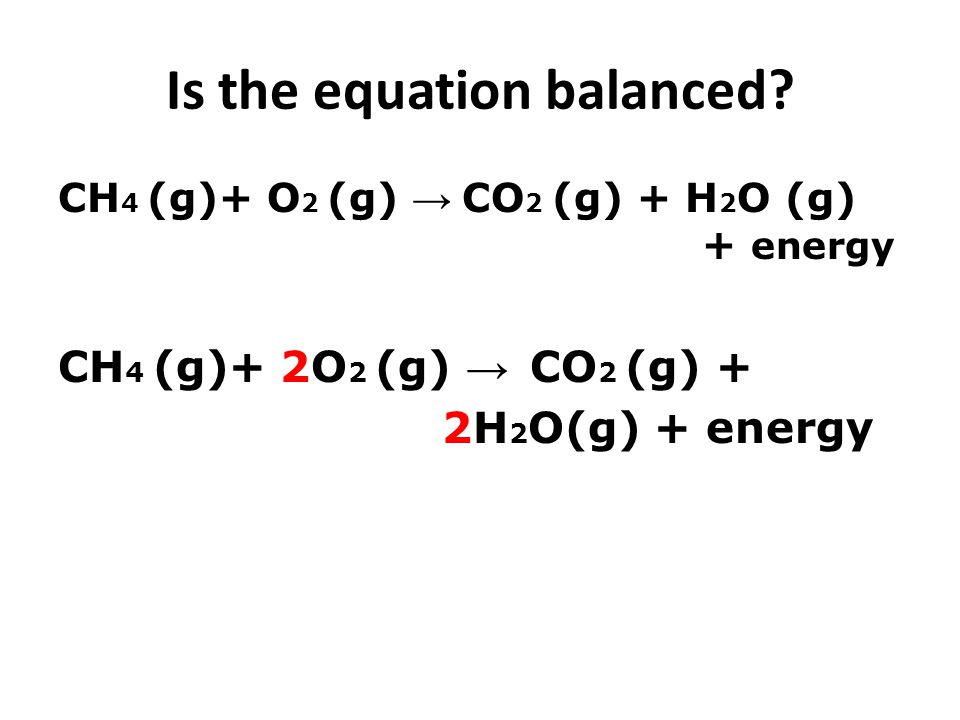 Is the equation balanced