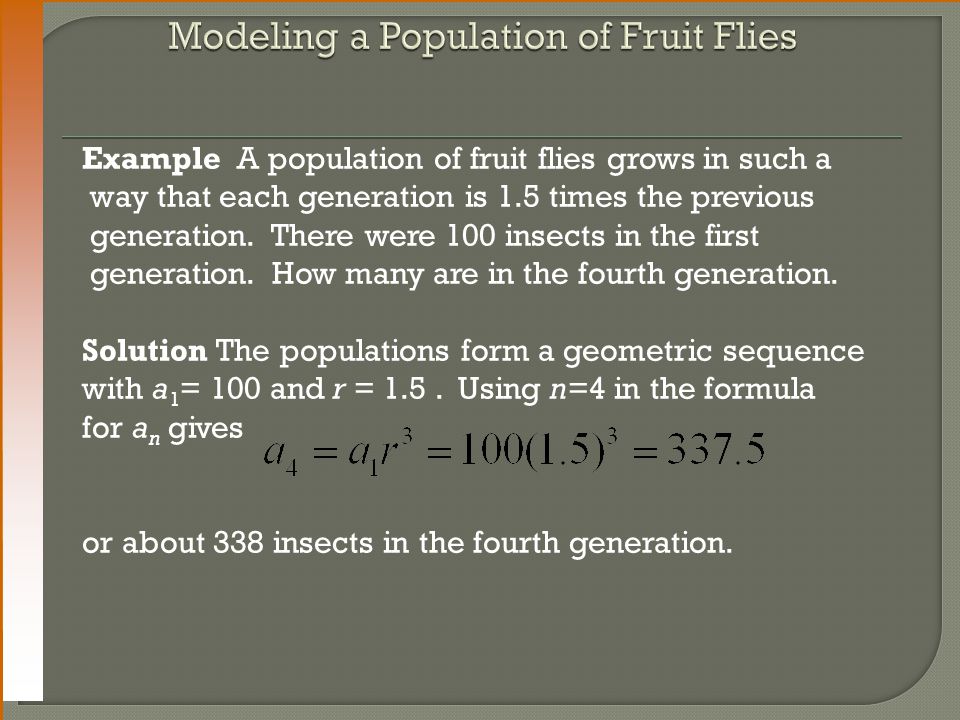 Modeling a Population of Fruit Flies