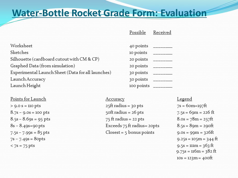 Water Bottle Rockets Ppt Download