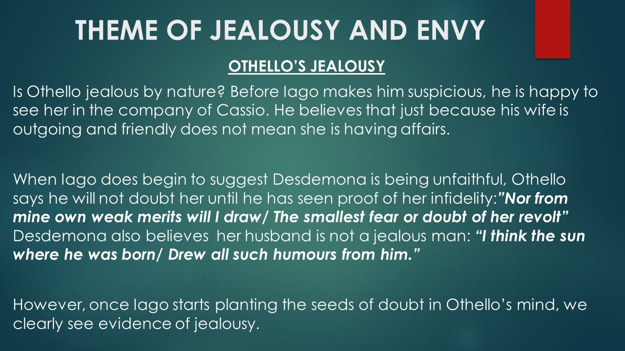 jealousy in othello