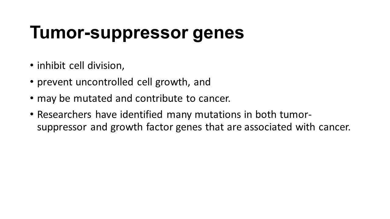 Tumor-suppressor genes